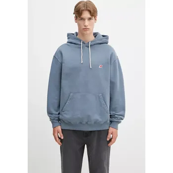 Pánská mikina Mikina New Balance Made In Usa Seasonal Core Hoo DTY pánská, modrá barva, s kapucí, hladká, MT43547DTY, M, 95X