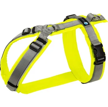 Postroj pro psa annyx postroj Protect svítivě žlutý/šedý M