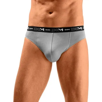 Boxerky Sada 3 bavlněných slipů Dim® šedá+bílá+černá 77/84