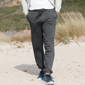 Kalhoty zakončené pružnými lemy antracitový melír 44/46