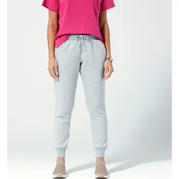 Dámské kalhoty Moltonové jogging kalhoty šedý melír 42/44