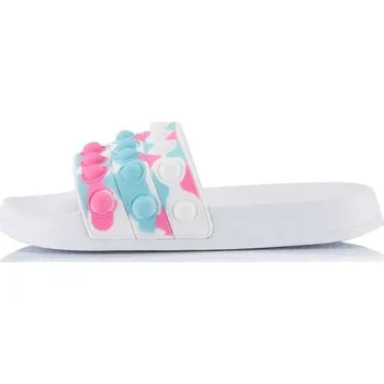 Chlapecká obuv Dětské pantofle ALPINE PRO ARCO 32 Bílá, Světle modrá, Růžová