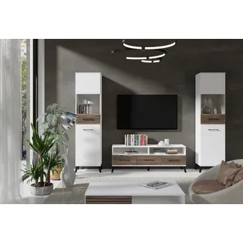 Obývací stěna Obývací sestava CARLO B Bílá + dub flagstaff