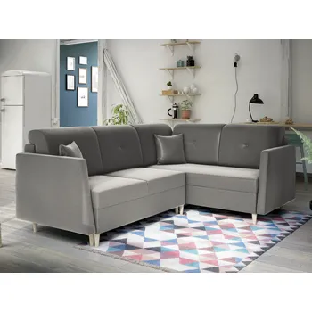 Sedací souprava Rohová rozkládací sedačka KARI světlešedá - MONOLITH 84