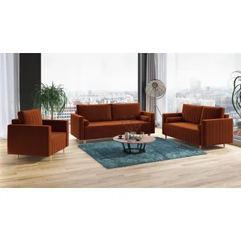 Sedací souprava Sedací souprava FIORELLO 3+2+1 oranžová - DREAM VELVET 202.42 Sedací soupravy 3+2+1