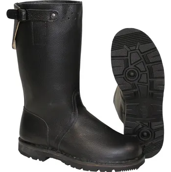 Těžké boty Bundeswehr Boty BW vysoké půlitry kožené orig. ČERNÉ ČERNÁ - BLACK 37