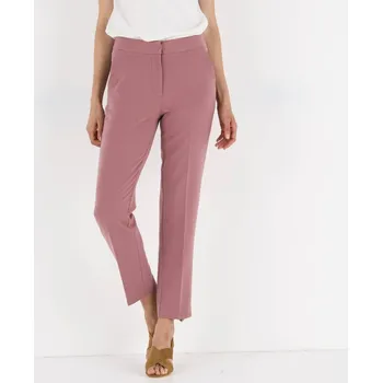 Dámské kalhoty Jednobarevné 7/8 úzké kalhoty růžové dřevo 40