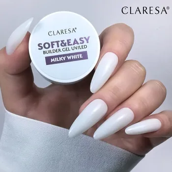 Kosmetika CLARESA® Stavební gel na nehty SOFT & EASY Builder gel MILKY WHITE, 90g