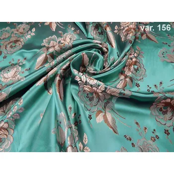 HEDVA ČESKÝ BROKÁT Ondrin 160 krojový brokát RŮŽE A TULIPÁN tyrkysová | 156