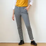 Úzké kalhoty s potiskem kohoutí stopy černá/bílá 50