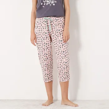 Dámské pyžamo Pyžamové 3/4 kalhoty s potiskem Beautiful růžová 42/44