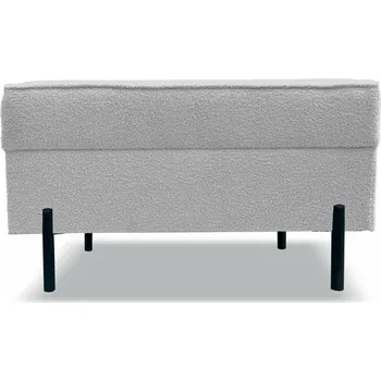 Taburet NOW OR NEVER 83 Taburet HUGO s úložným prostorem šedý bouclé