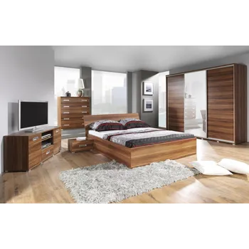 Ložnicová sestava Ložnice PENELOPA švestka wallis kaštan wenge dub sonoma bílá