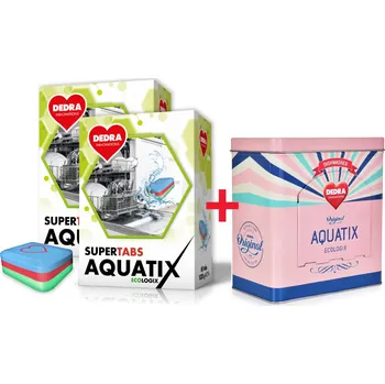 Tableta do myčky 2× AQUATIX | tablety do myčky + dóza ZDARMA | 120 mytí Dedra