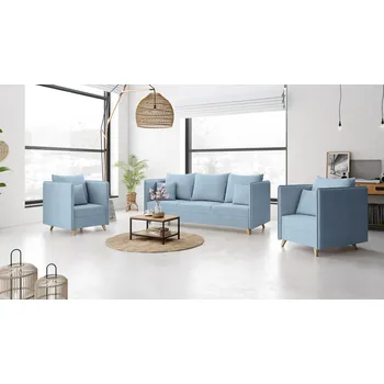 Sedací souprava Sedací souprava TRINI 3+1+1 světlemodrá - CLOUD 71 Sedací soupravy 3+1+1