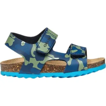 Dámské sandále Dětské sandály Geox B SANDAL CHALKI 24 Tmavě modrá, Zelená, Hnědá