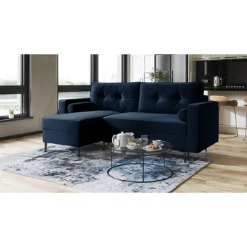 Sedací souprava Rohová rozkládací sedačka MARY modrá - MONOLITH 77