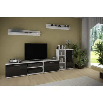 Obývací stěna Obývací sestava FIGO C - Černý lesk