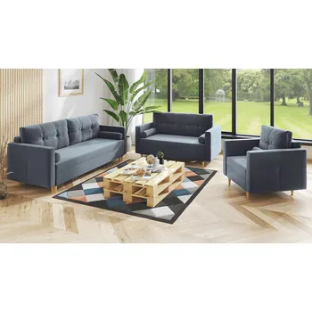 Sedací souprava Sedací souprava MARTEN 3+2+1 světlemodrá - MONOLITH 70 Sedací soupravy 3+2+1