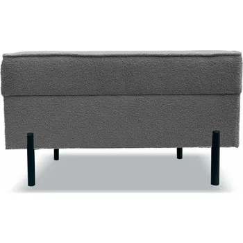 Taburet Taburet HUGO s úložným prostorem - grafitový - bouclé - NOW OR NEVER 92