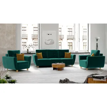 Sedací souprava Sedací souprava SALEM 3+1+1 zelená - MONOLITH 37 Sedací soupravy 3+1+1