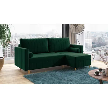 Sedací souprava Rohová rozkládací sedačka AIDEN zelená - MONOLITH 37