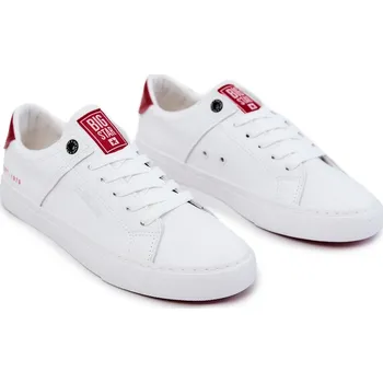 Pánská obuv BIG STAR SHOES Kožené pánské tenisky Big Star JJ174108 Barva: Červená, Velikost: 44