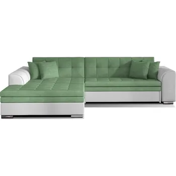 Sedací souprava Rohová rozkládací sedací souprava SORENTO 296 cm Soro 34/Soft 17 zelená levá