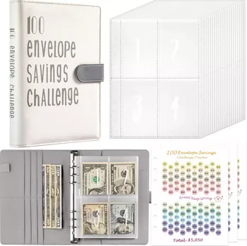 Diář Pořadač s kroužky a 25 fóliemi + nálepky A5 Šedý