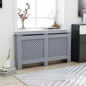 Hlavice pro radiátor zahrada-XL Kryt na radiátor antracitový 152 x 19 x 81,5 cm MDF 288194