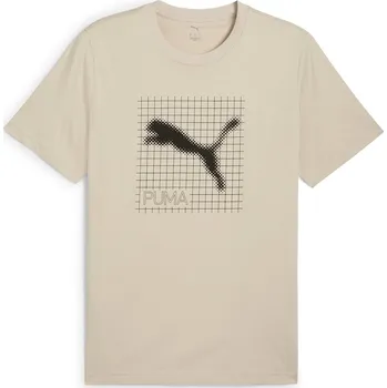 Pánské tričko Pánské Tričko s krátkým rukávem PUMA PUMATECH GRAPHIC TEE 68460768 – Béžová S