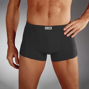 Boxerky Sada 5 jednobarevných boxerek s pružným pasem černá 101/108