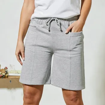 Pánské kraťasy Moltonové šortky šedý melír 56