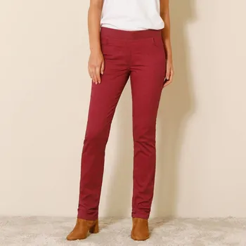 Pánské kalhoty Pohodlné dlouhé kalhoty s pružným pasem červená 56