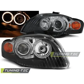 Přední světlomet Tuning-Tec Přední čirá světla Audi A4 (2004 - 2008) - černé - Angel Eyes