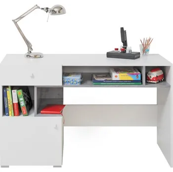 Televizní stolek Psací stůl SIGMA SI10 Bílá lux + beton