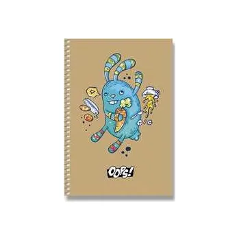 Blok Kroužkový blok Shkolyaryk Oops A5, čistý, 96 listů, mix motivů,rychlé dodání