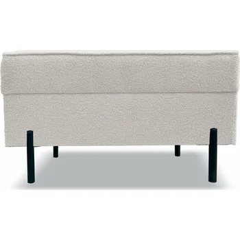 Taburet Taburet HUGO s úložným prostorem - béžový - bouclé - NOW OR NEVER 03