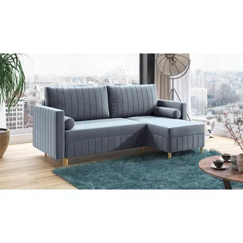 Sedací souprava Rohová rozkládací sedačka AIDEN světlemodrá - MONOLITH 70