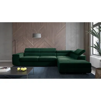 Sedací souprava Rohová rozkládací sedačka ALFI zelená - MONOLITH 37