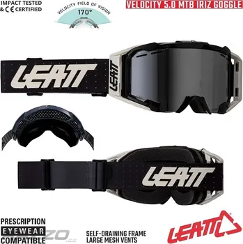 Motocyklové brýle Brýle na kolo LEATT Velocity 5.0 MTB IRIZ Black Silver 2025