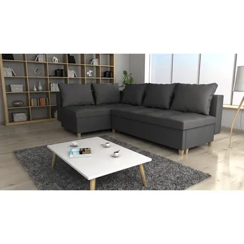 Sedací souprava Rohová rozkládací sedačka DREAMER tmavěšedá - SAWANA 96