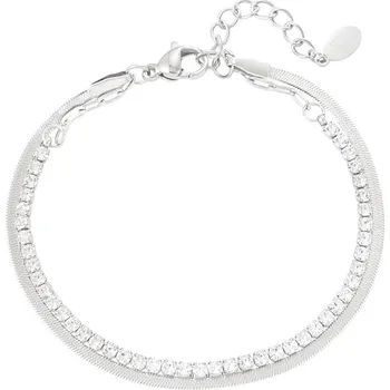 Náramek ORNAMENTI Náramek Double Snake silver