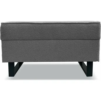 Taburet Taburet PELY s úložným prostorem - grafitový - bouclé - NOW OR NEVER 92