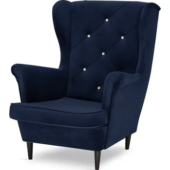 Křeslo Křeslo ušák KING CRYSTAL - modré