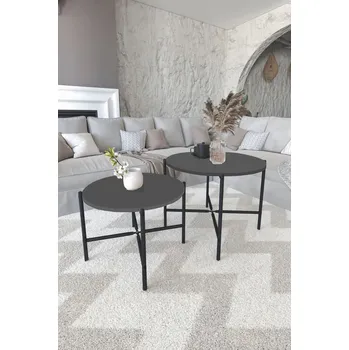 Konferenční stolek 2-dílný konferenční stolek BORIS - antracit