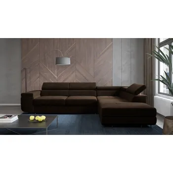 Sedací souprava Rohová rozkládací sedačka ALFI tmavěhnědá - MONOLITH 29