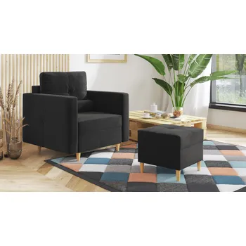 Křeslo Křeslo RUNE šedé - DREAM VELVET 202.13