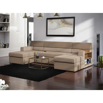 Sedací souprava Rozkládací sedací souprava MERLIN světlehnědá - SAWANA 17