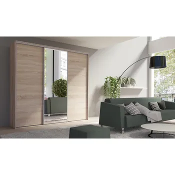 Šatní skříň Šatní skříň GRANDE 277 2x Zrcadlo dub sonoma